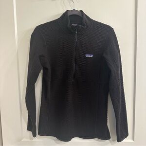 adidas Black Half-Zip Textured Fleece Pullover